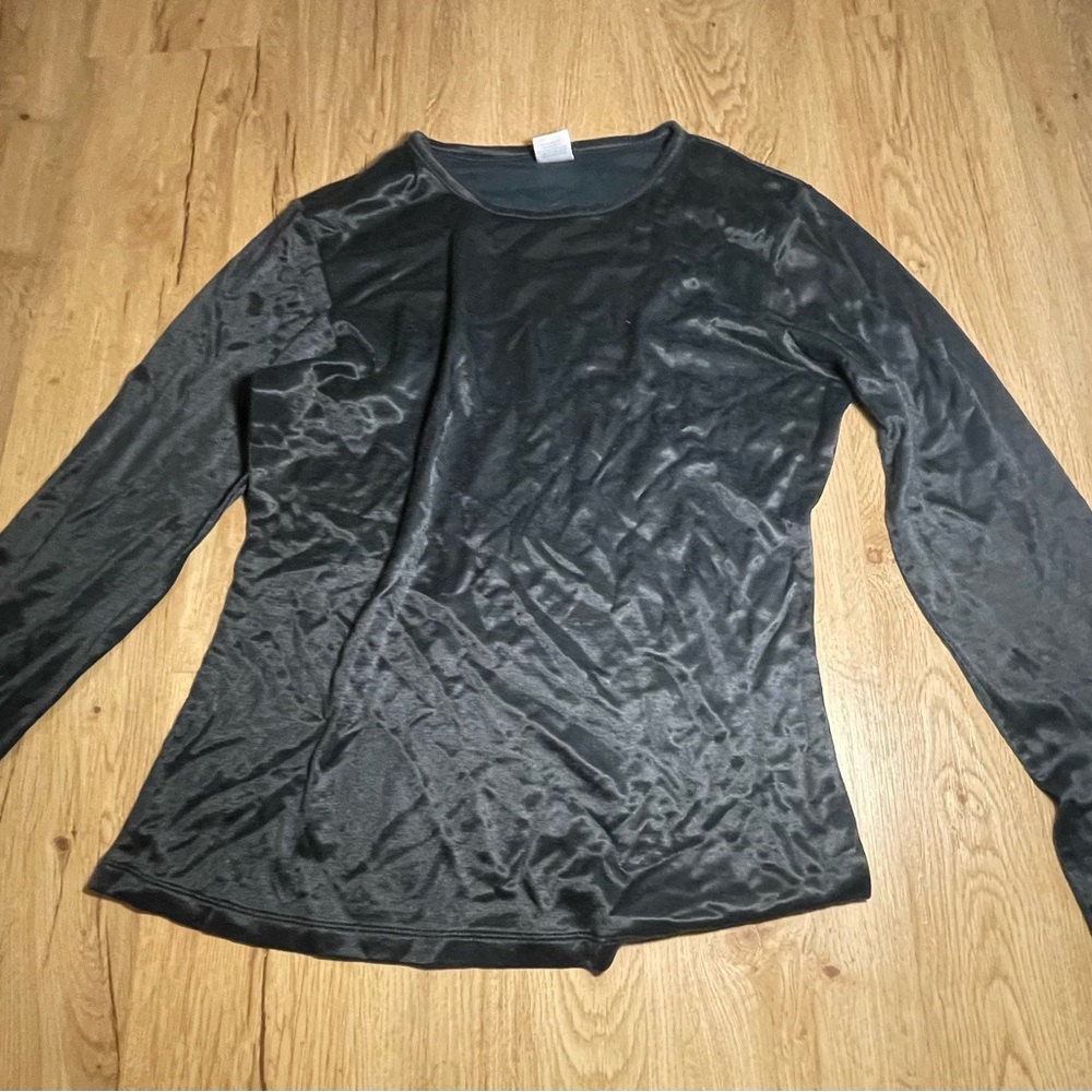 Elegant Black Fitted Long Sleeve Blouse